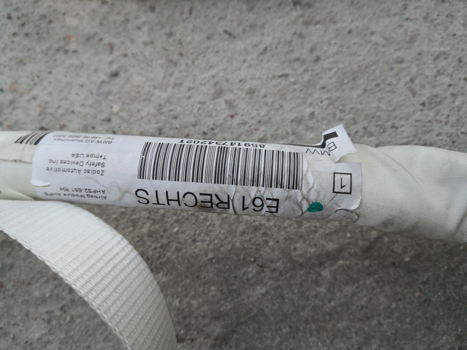 Kurtyna powietrza prawa BMW e61