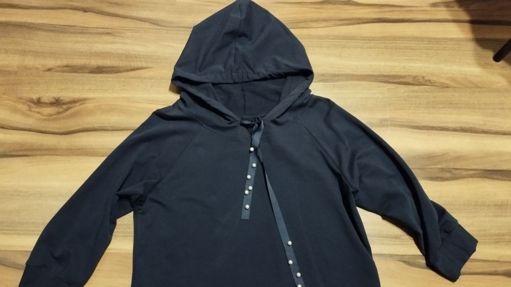 Sukienka / tunika Gatta kaptur, perełki rozm. XS