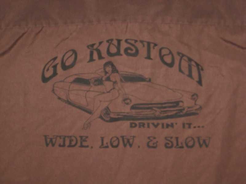 koszula krótki rękaw brązowa samochód oldtimer bikini Poco Loco L