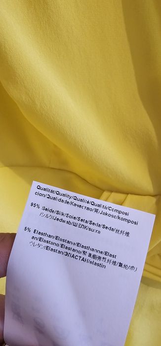 Bluzka Hugo Boss kanarkowy żółty jedwab 36 S