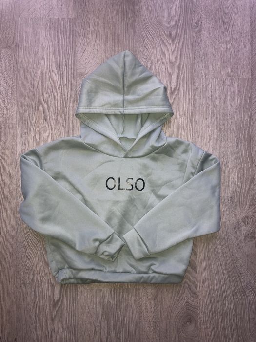 śliczna miętowa bluza z kapturem