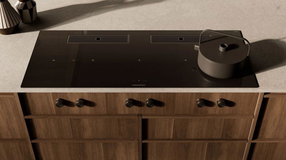 Płyta indukcyjna z okapem  Kuppersbusch KMI12850.0SR-S, szer. 120 cm