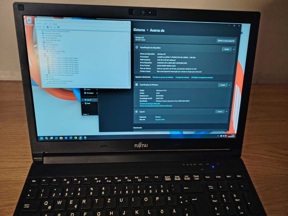 Portátil Fujitsu  E 554 mit , I7-4712MQ 2.30GHz, 8Gb-Ram, 256 Gb