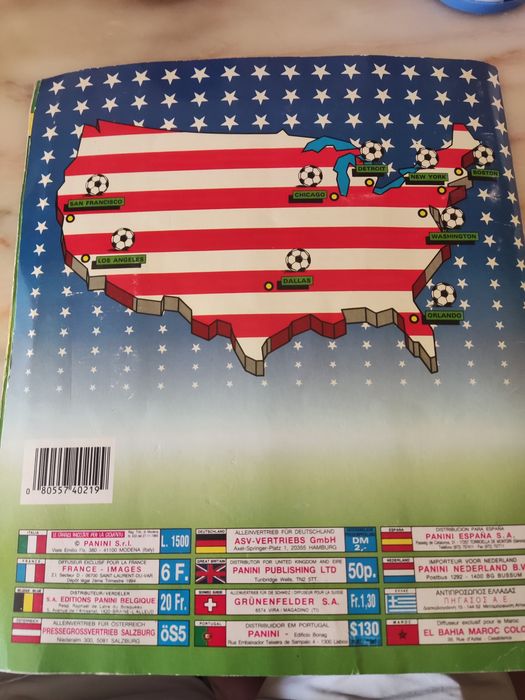 Caderneta de cromos Completa e Excelente estado-Mundial USA 1994