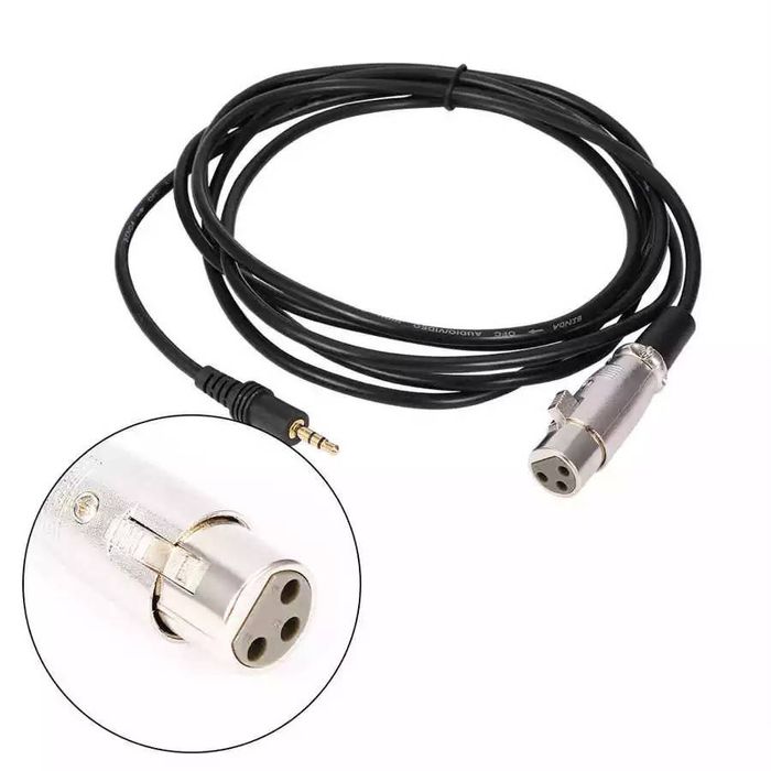 Кабель для мікрофону Manchez S7 XLR (мама) – Jack 3.5 мм, 2.5 метра