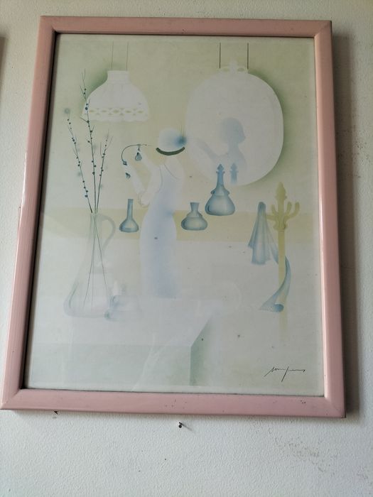 Dois quadros com moldura