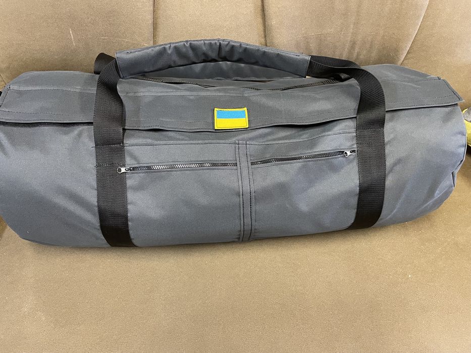 Сумка баул 100 оксфорд сіра з клапаном