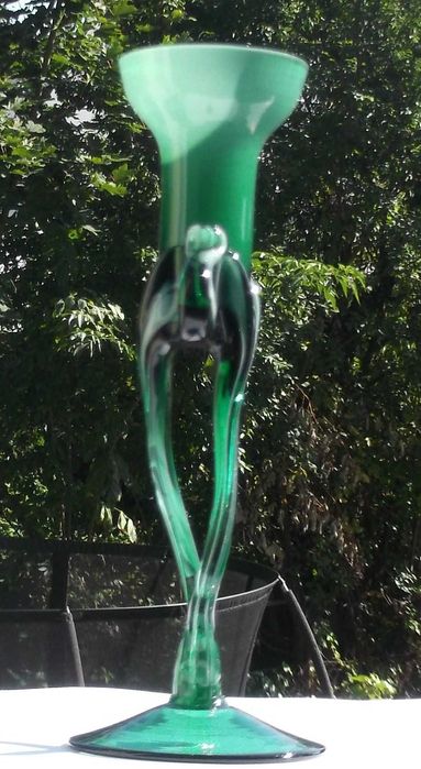 Szklany świecznik HSO "Makora" Krosno