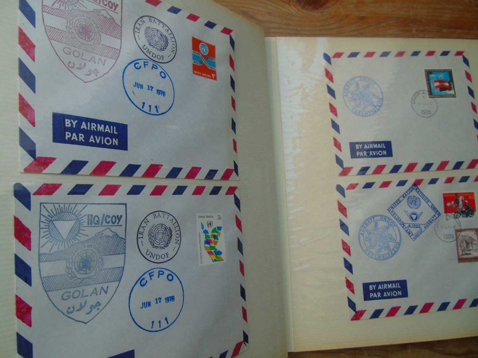 Album całostki ONZ Wzgórza Golan 30 szt, 1976 rok