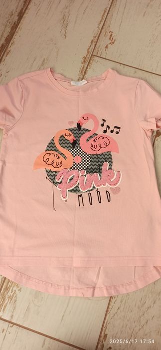 T-shirt różowy Coccodrillo 122 dziewczynka bdb