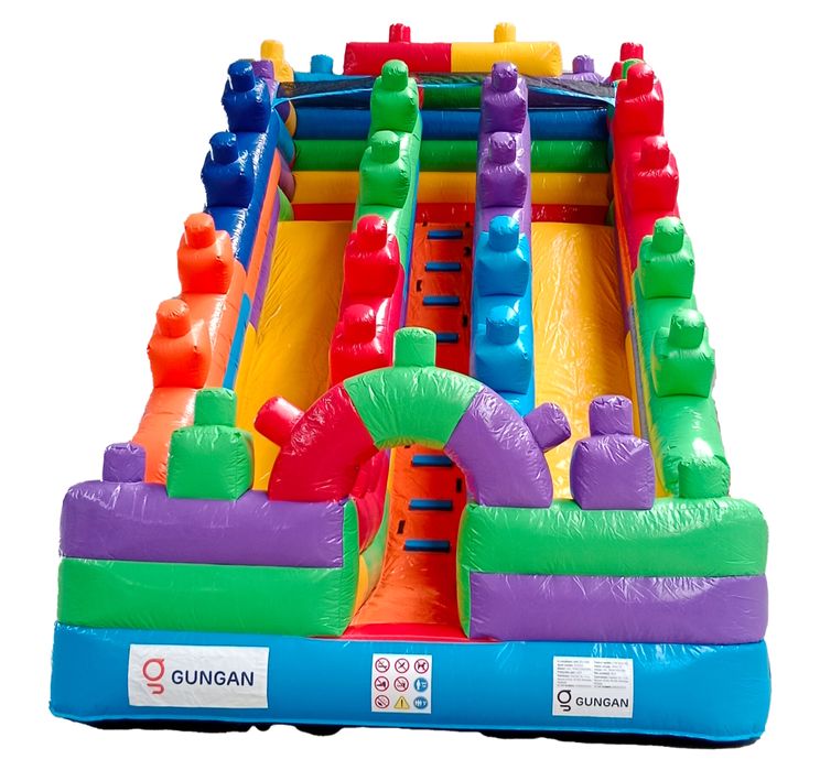 Wynajem mega dużego podwójnego dmuchańca klocki 7m x 4m x 6m RZESZÓW