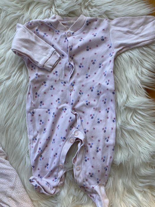 Pajacyki niemowlęce dla dziewczynki 2 sztuki zapinane na zatrzask