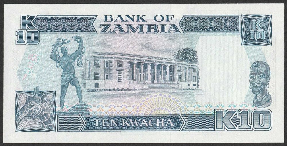 Zambia 10 kwacha 1989 - A/G  130 - stan bankowy UNC