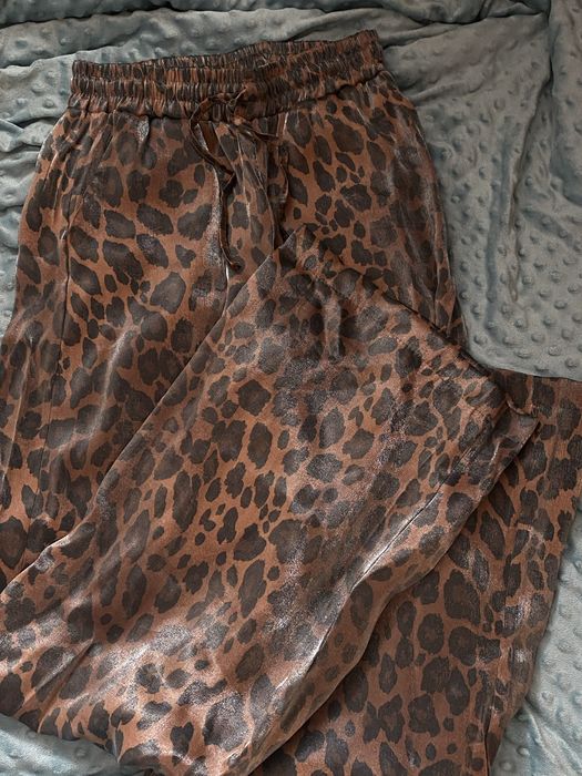 штани леопардові широкі