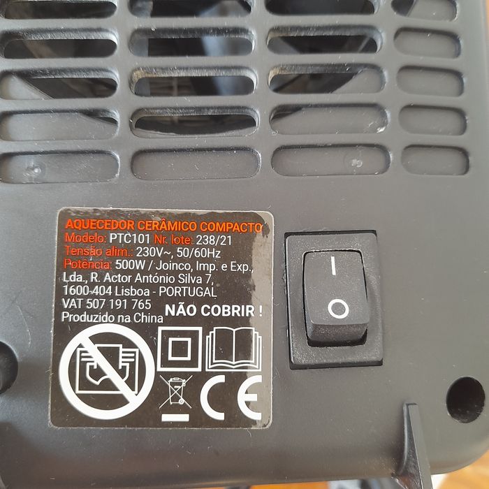 Mini termoventilador 500 w eficiente