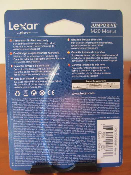 Lexar JDM20 OTG USB Flash Drive 64 GB USB 3.0 – for PC and Android – BRAND NEW!64550632284929124