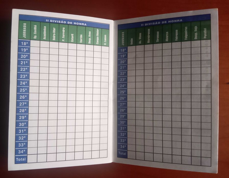 Calendário de jogos época 96/97 caixa geral de depósitos