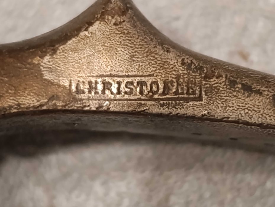 zabytkowy platerowany wyciskacz do cytrusów - sygnowany