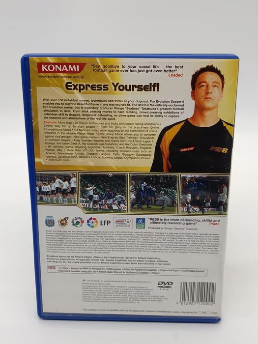pes pro evolution soccer 6 ps2 playstation 2 (ps2) samo pudełko