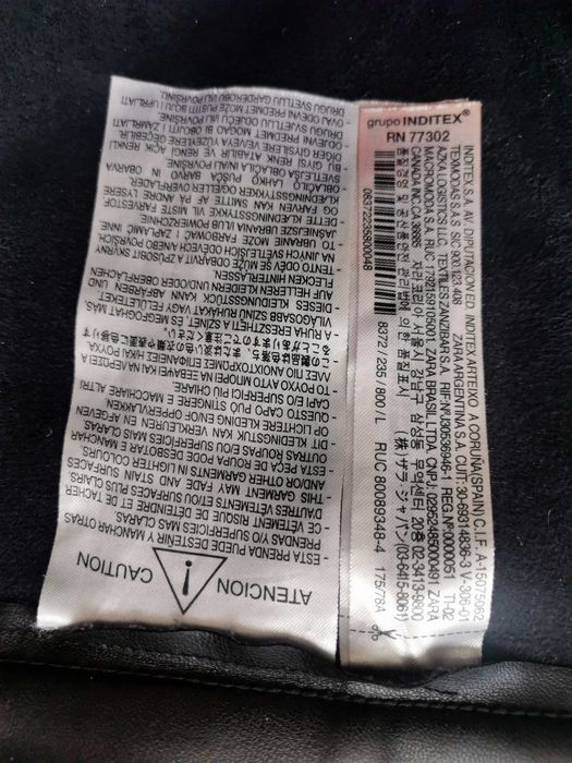 Spodnie damskie eko skóra Zara rozmiar L