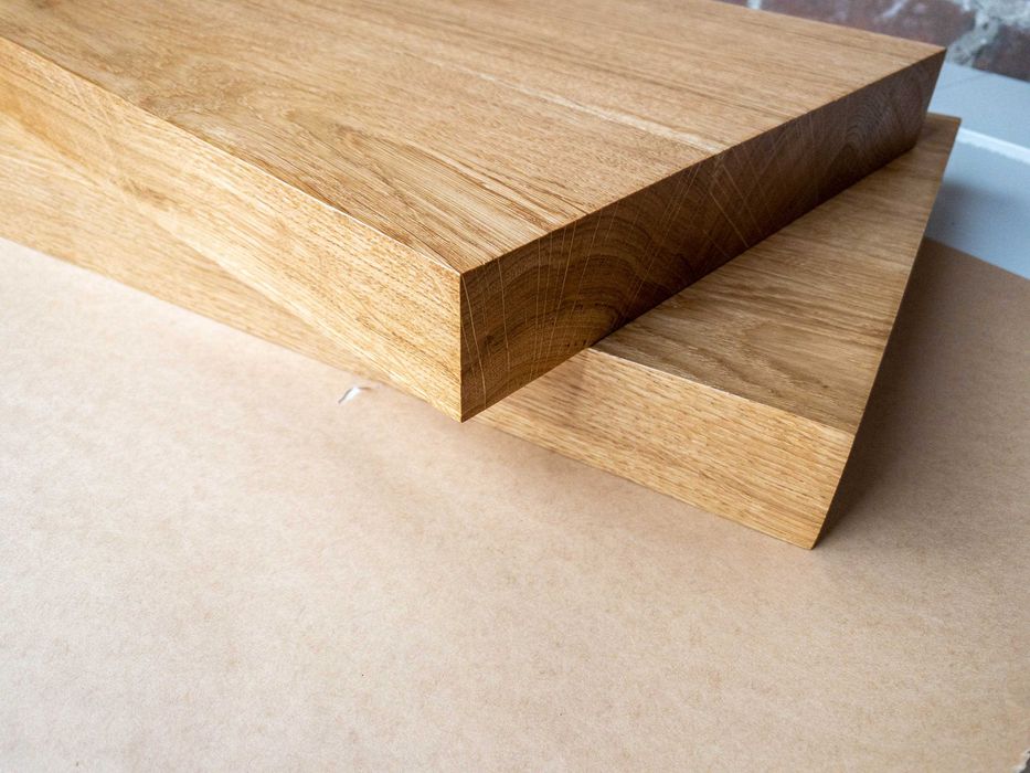 Półka dębowa, lity dąb 4 cm grubości