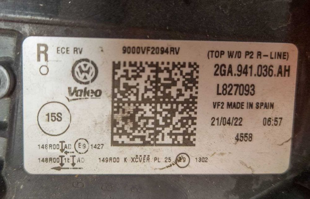 Фара передня права ліва Фольксваген Volkswagen Vw  t roc full led