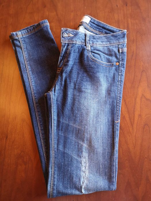 Calças de Ganga Basic Denim da Pull & Bear Novas - Tamanho 38