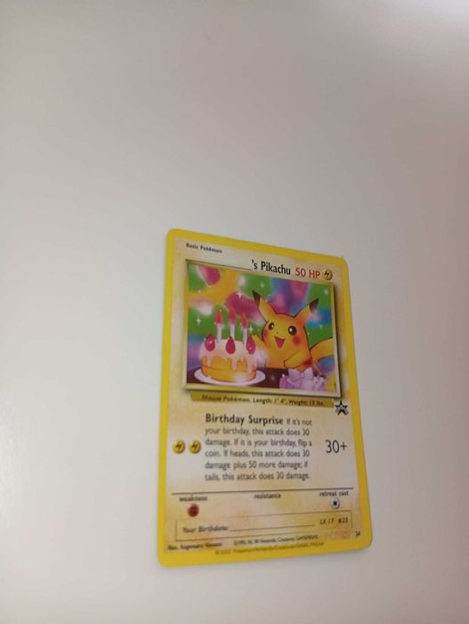 Carta Pokémon Birthday Pikachu – Vintage / Promo