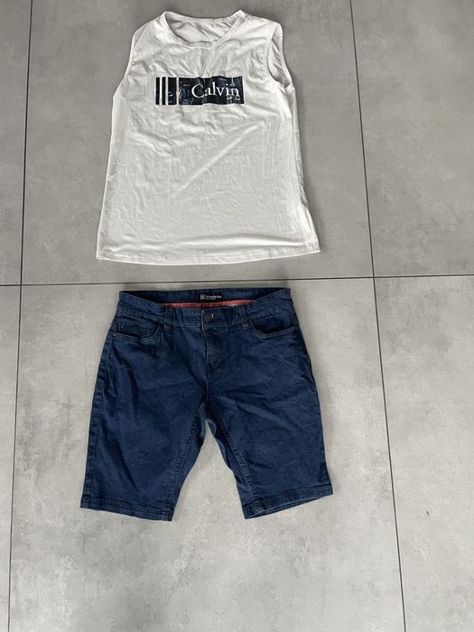 Zestaw komplet spodenki jeansowe + bluzka roz. M