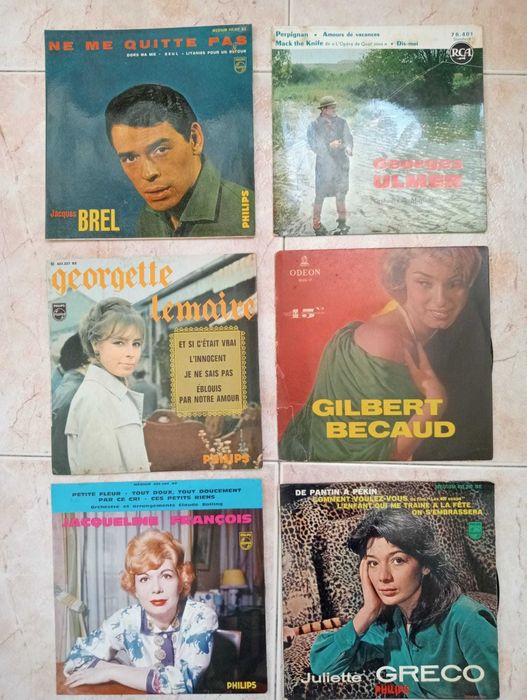 Discos Vinil-  7 Polegadas, Singles, Anos 50 e 60