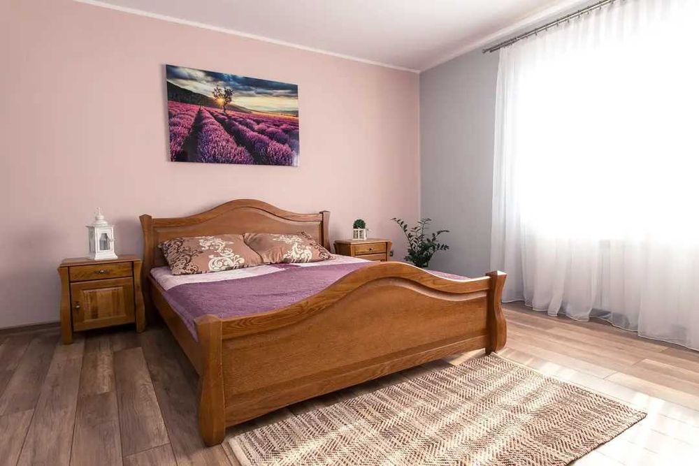 Łóżko dębowe stylowe 160x200 Fala