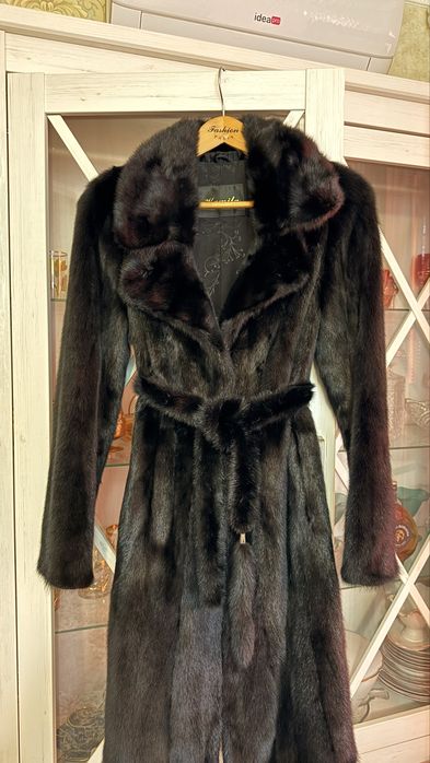 Шуба норковая Черная под Black Lama