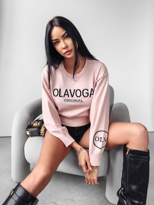 Sweter damski O la Voga Kasumi Pudrowy róż rozmiar M nowa kolekcja