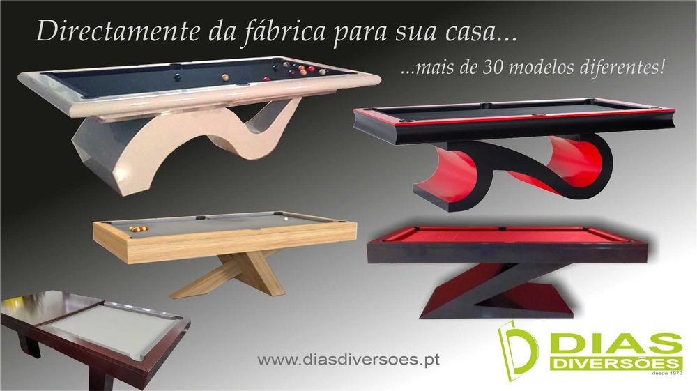 Bilhar / Snooker "Z" - NOVOS - da Fábrica para sua casa