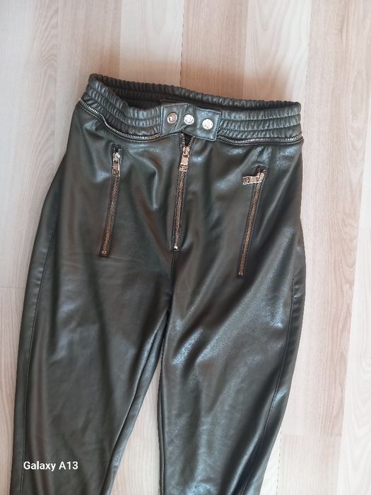 Balmain spodnie damskie skórkowe S