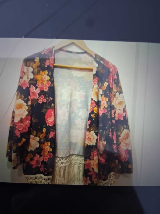 Casaco Aberto Floral