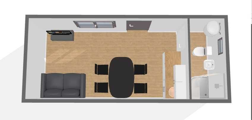Domek letniskowy mieszkalny całoroczny mobilny 7x3mm, 21m2 wyposażony pod klucz