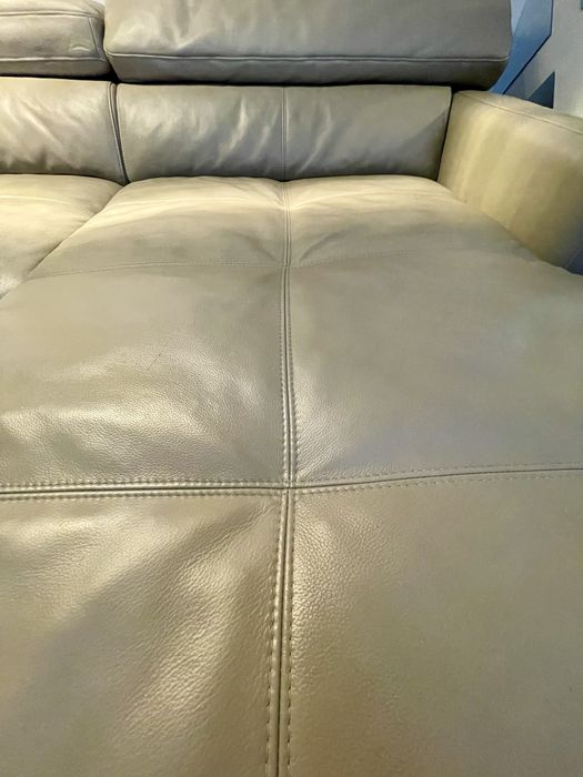 Ekskluzywny narożnik skórzany – brązowy, naturalna skóra, Domar