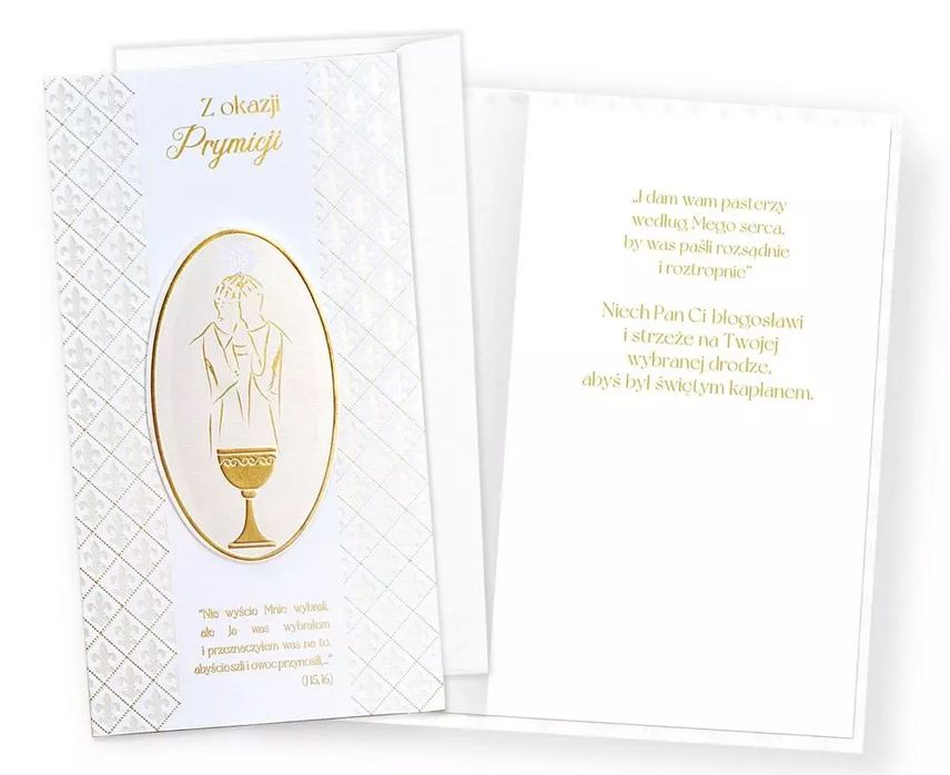 Karnet Prymicja. Kukartka. Nowy Produkt