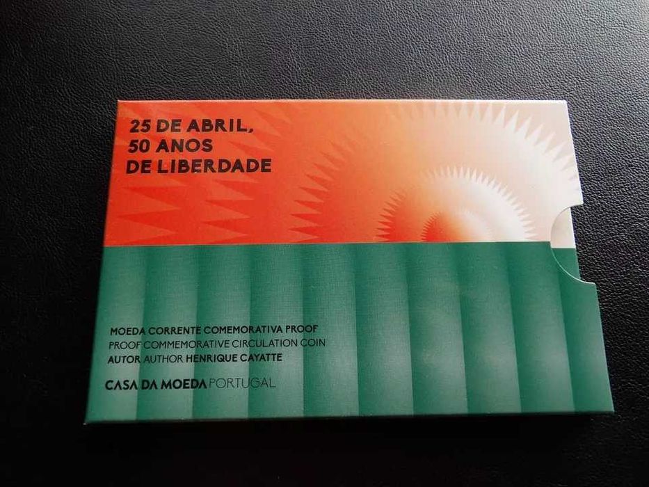 2€ Proof 50 Anos 25 de Abril 2 moedas Unc do Luxemburgo 2020 e 2020