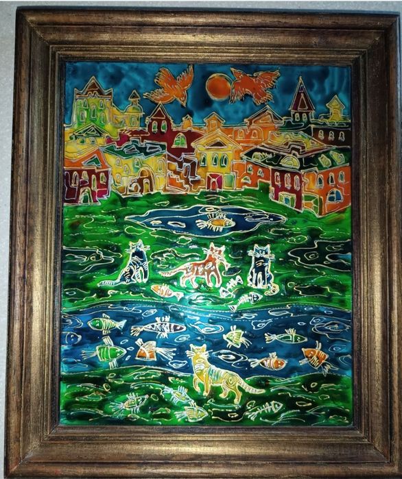 Раритет! Витражная живопись Марьяны Острогляд (Львов), 2000 год.