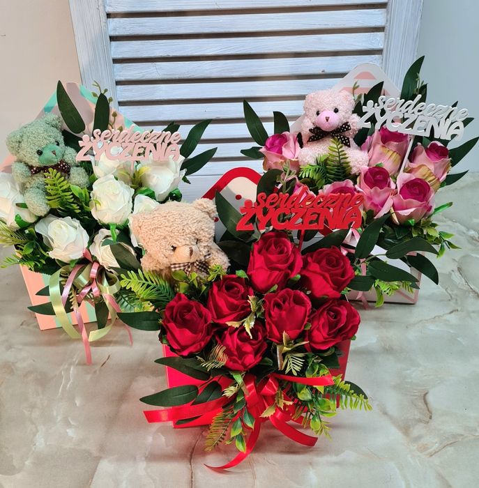 Kompozycja stroik upominek prezent dzień babci