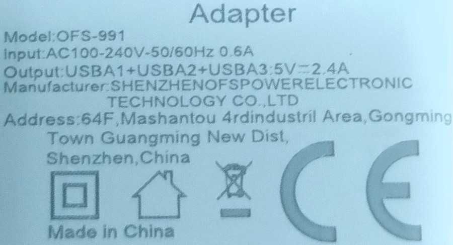 Carregador USB Triplo Novo