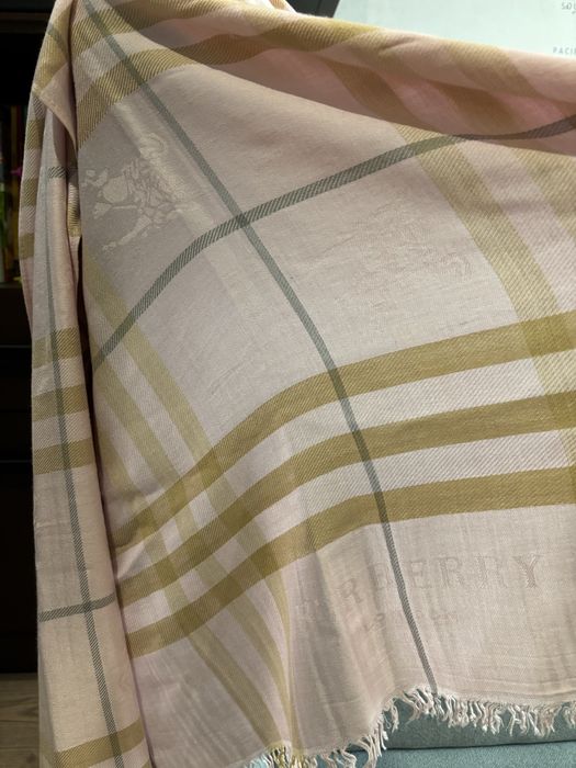 Шарф, палантин burberry, рожевий 80/180
