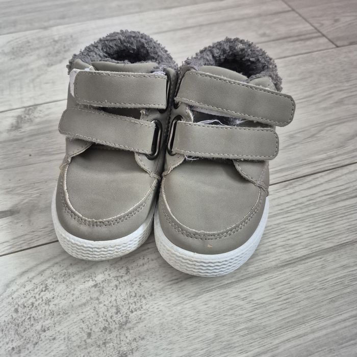 Ocieplane trampki buty na rzepy za kostkę dla chlopca, r 24