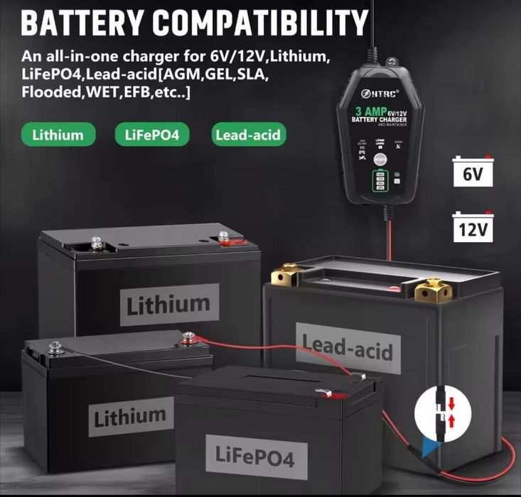 Carregador de bateria de carro e moto