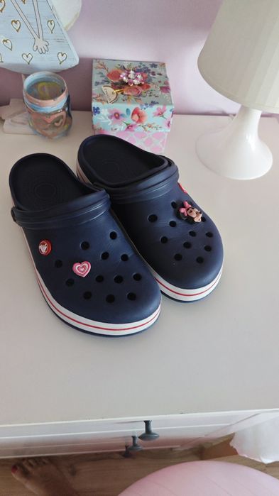 Crocsy granatowe buty Crocs gumowe chodaki mule granatowe 42