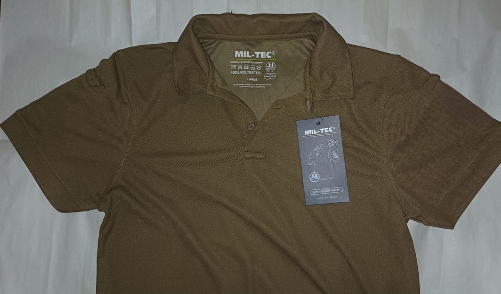 Футболка поло Mil-Tec Tactical Quickdry - Coyote. ЗСУ, НГУ.