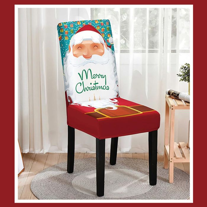 Świąteczny Pokrowiec na Krzesła Rozciągliwy na Boże Narodzenie