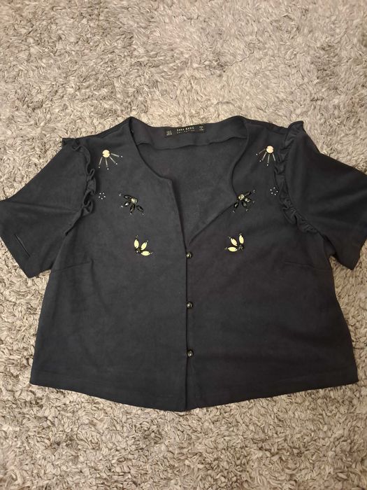 Granatowa bluzka Zara rozm. M